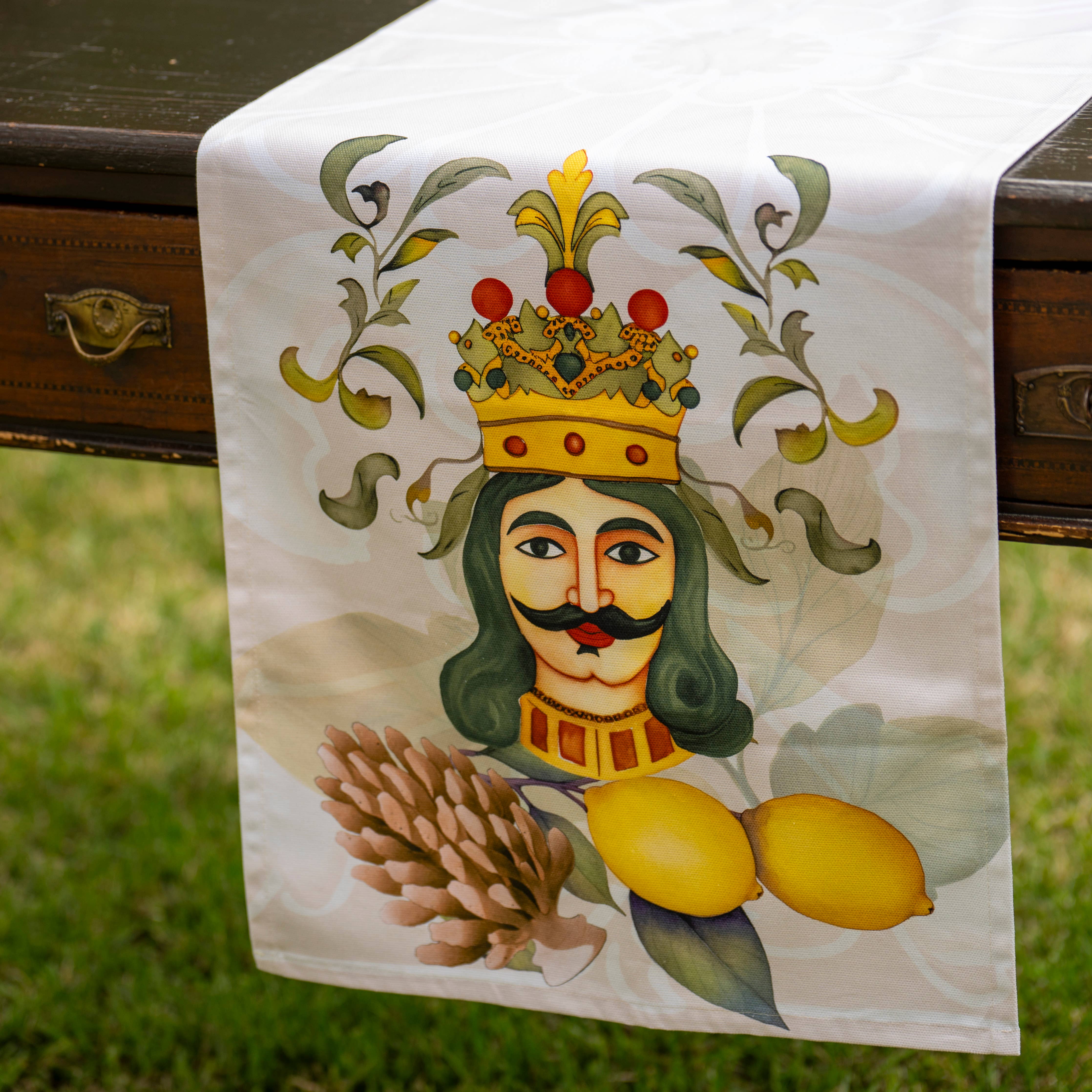 Olivia Home – Runner de mesa por atacado – Caminho de mesa em puro algodão (400gr) - Cabeças de mouro2