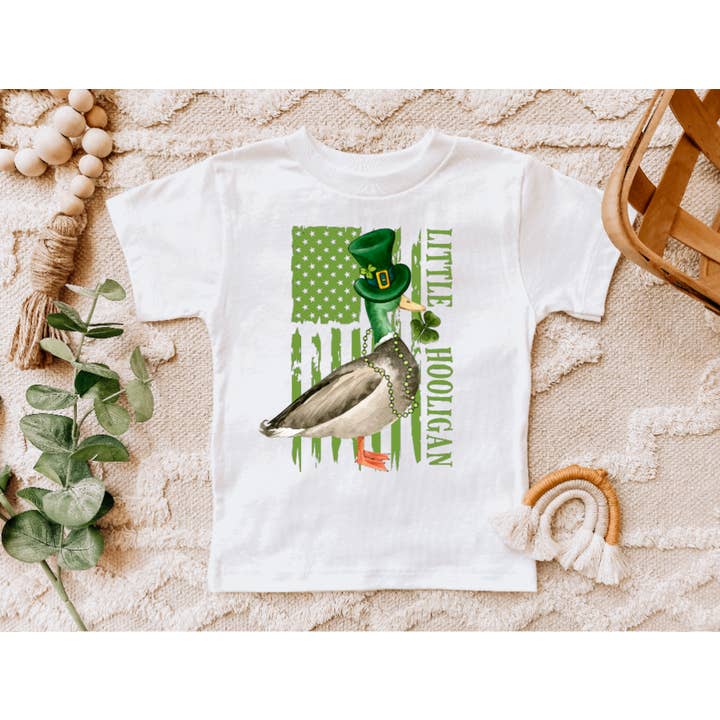 Little Hooligan St. Patrick's Day Kids Tee Shirt for wholesale by AvaryMaeInspirations