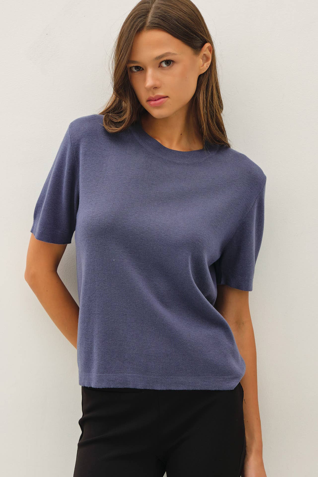 Be Cool - Wholesale Knit Sweater - Women's - CASHMERE BLENDED SHORT SLEEVE SWEATER 0