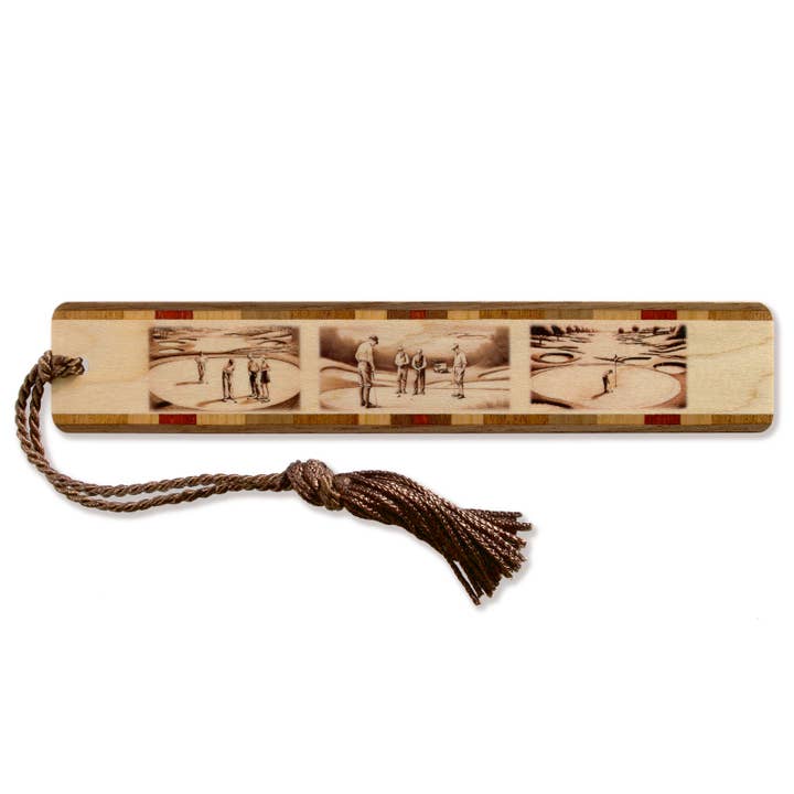 Golf Vintage Design Wooden Bookmark for wholesale by Mitercraft