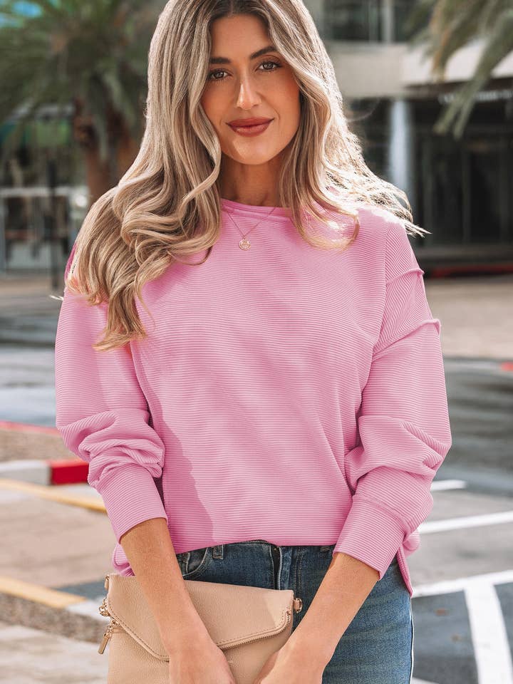 Liv Drop Shoulder Baggy Pullover for wholesale by Threaded Pear