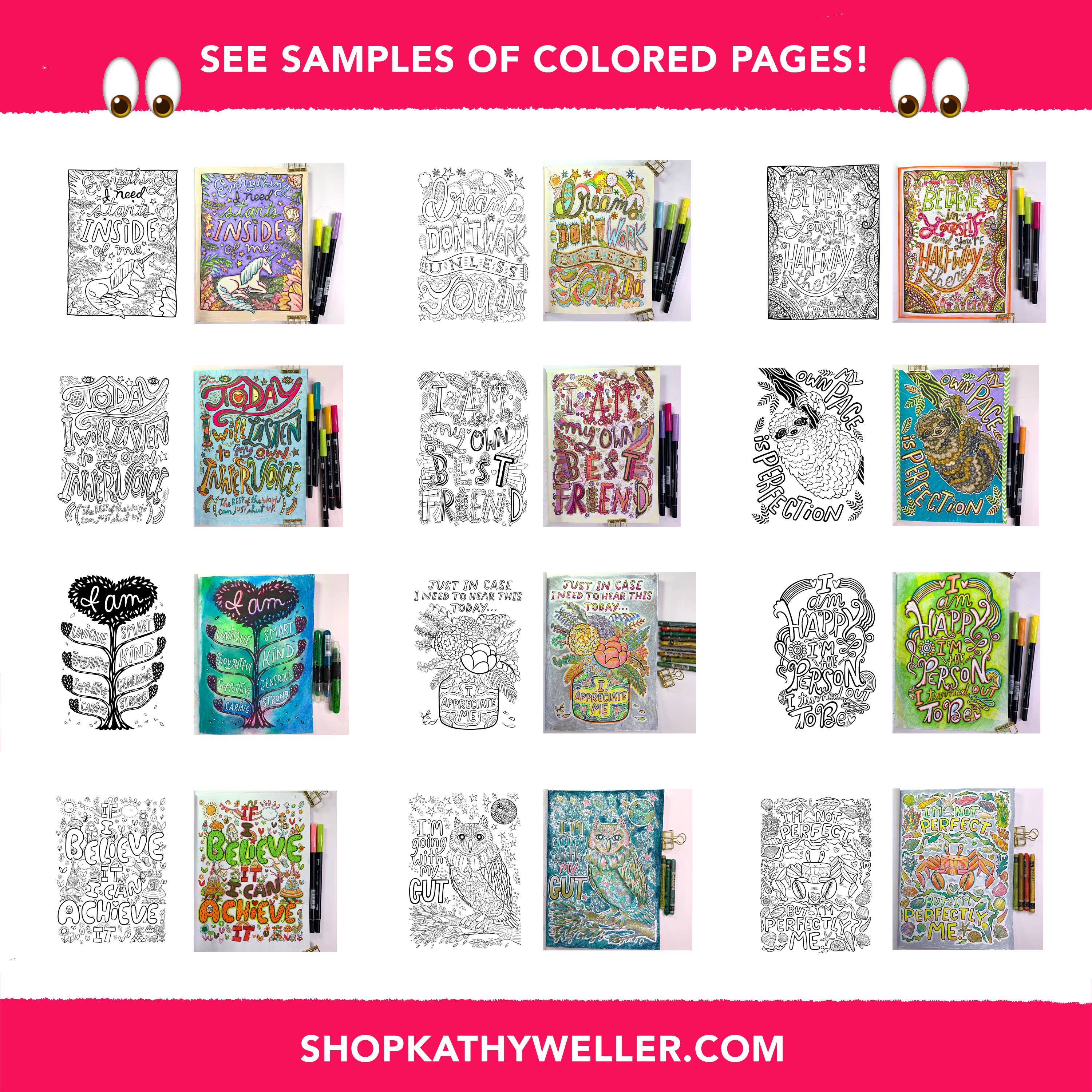 Kathy Weller Art+Ideas - Wholesale Coloring Book - Adult - Self Reliance Coloring Book for Self Love3