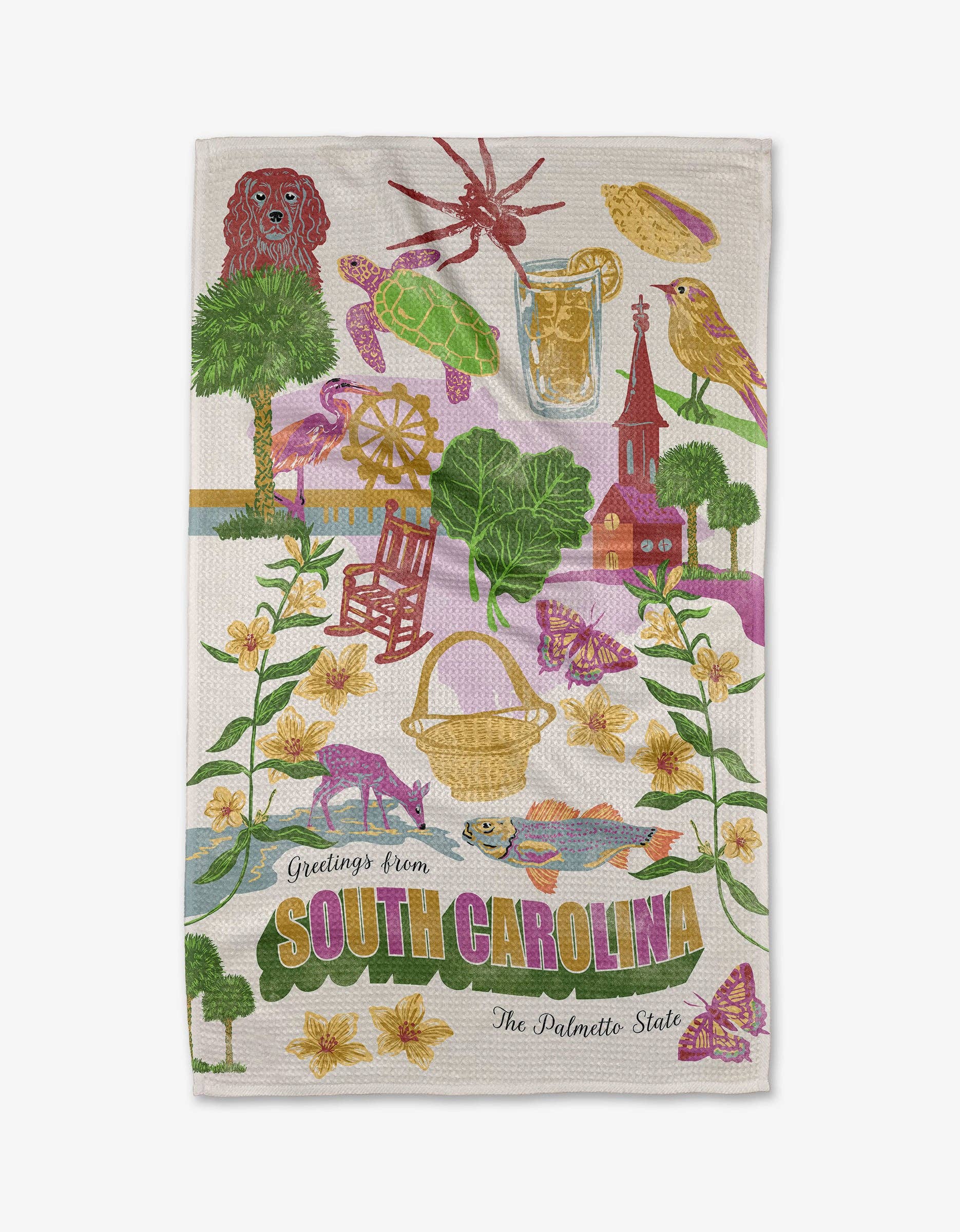 Geometry - Wholesale Tea Towel - Greetings From South Carolina Tea Towel2