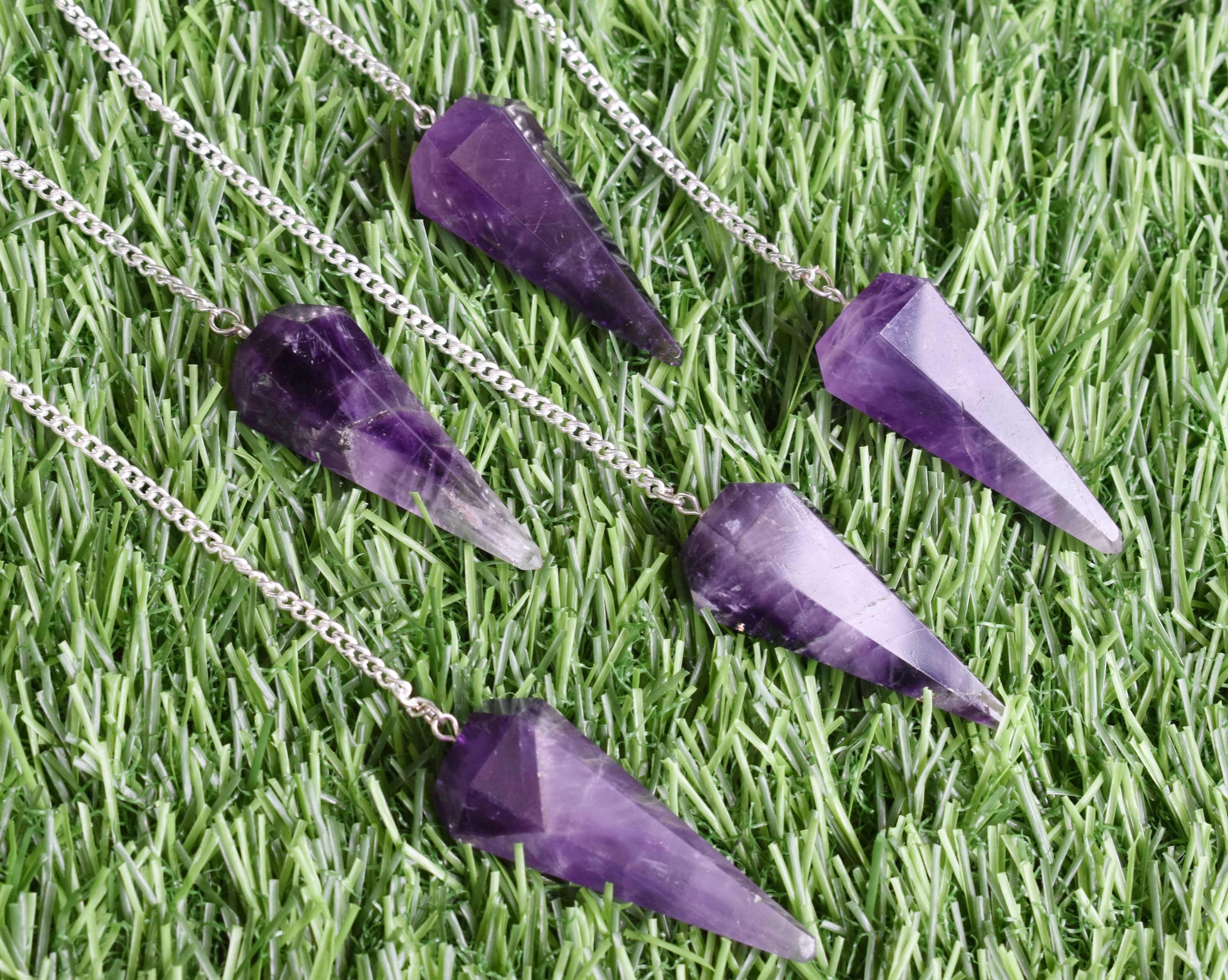 Soothing Crystals - Wholesale Spiritual Stone/Crystal - Dowsing Pendulum | Amethyst | Faceted Crystal Pendulum14