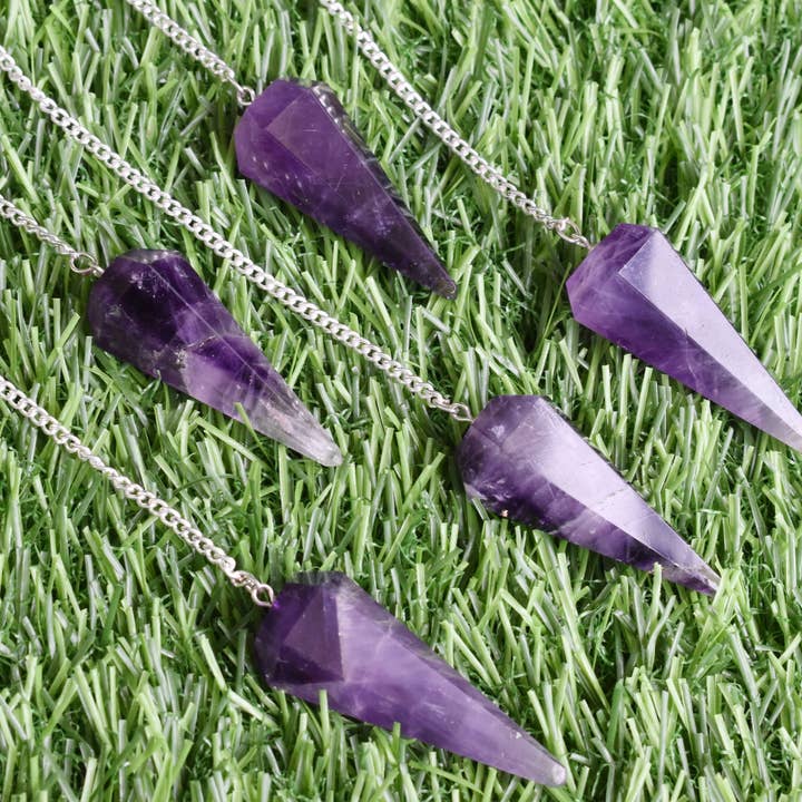 Soothing Crystals - Wholesale Spiritual Stone/Crystal - Dowsing Pendulum | Amethyst | Faceted Crystal Pendulum14