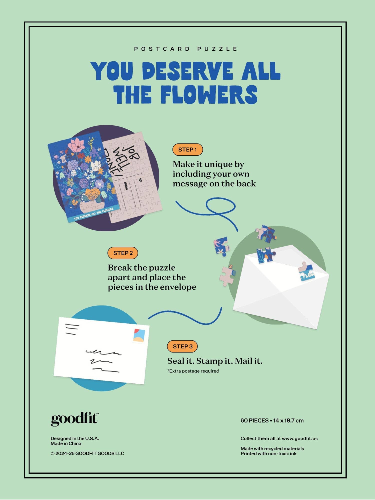 Goodfit Puzzles - Venta al por mayor Puzle - Adultos - Rompecabezas postal - Mereces todas las flores4