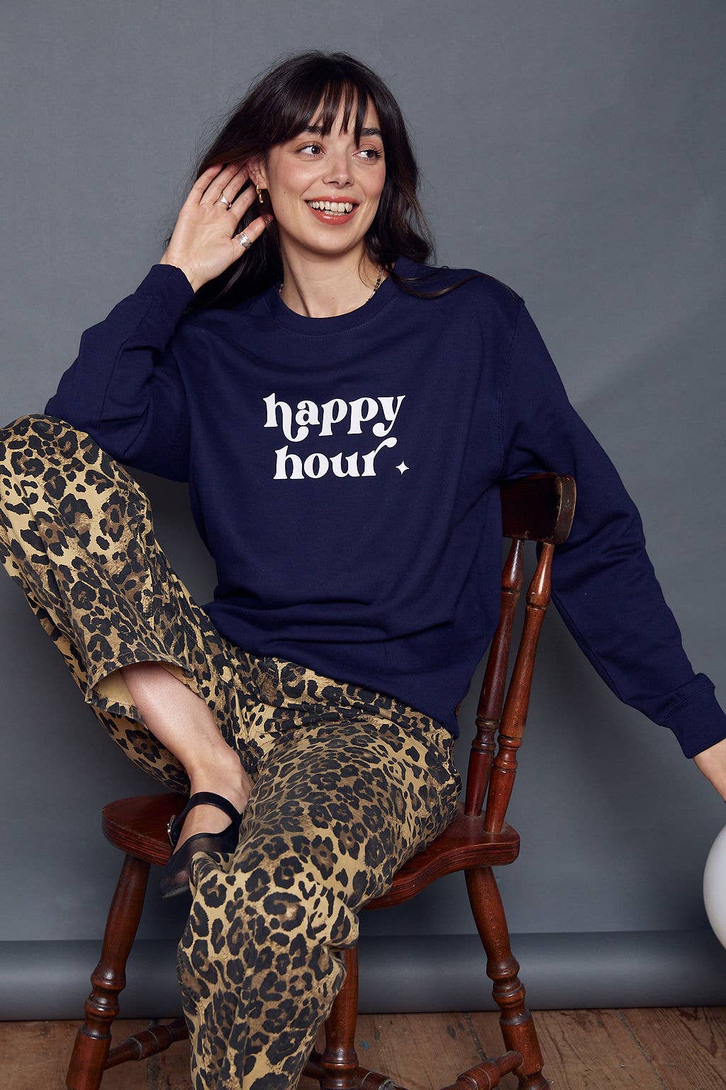Rock On Ruby - Wholesale Graphic Sweatshirt - Women's - Happy Hour Slogan Sweatshirt4