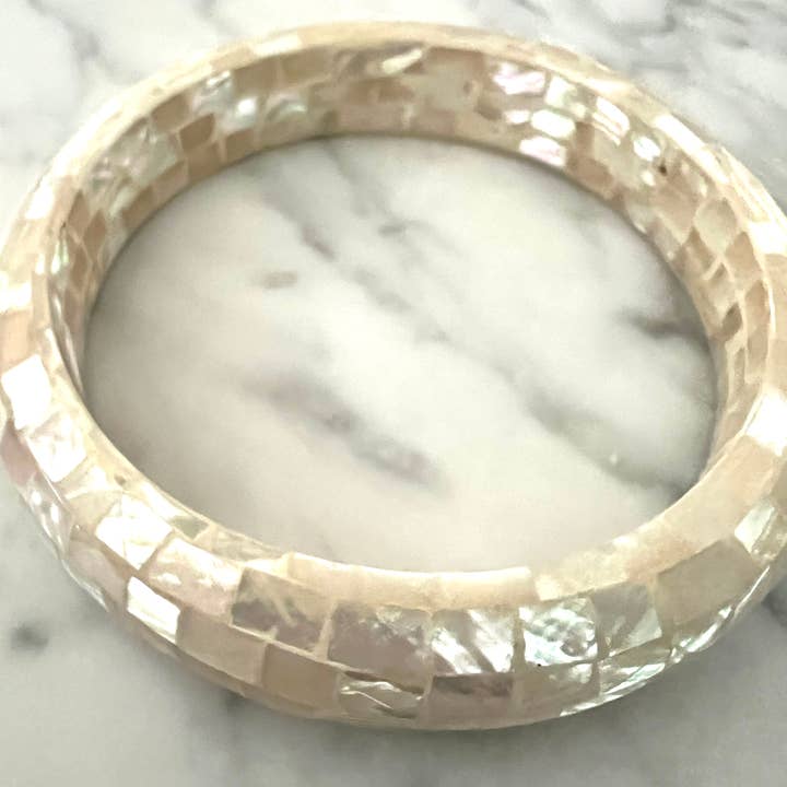 Erik & Mike - Wholesale Bangle Bracelet - Inlaid Mosaic Mother of Pearl Bangle