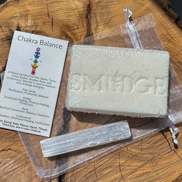 Smudge - Wholesale Bar Soap - Chakra Balance Body Soap and Stone Bundle0