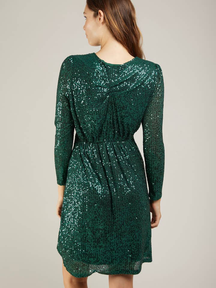 UNRIPE FEVER - Sequin short dress for wholesale on Faire17