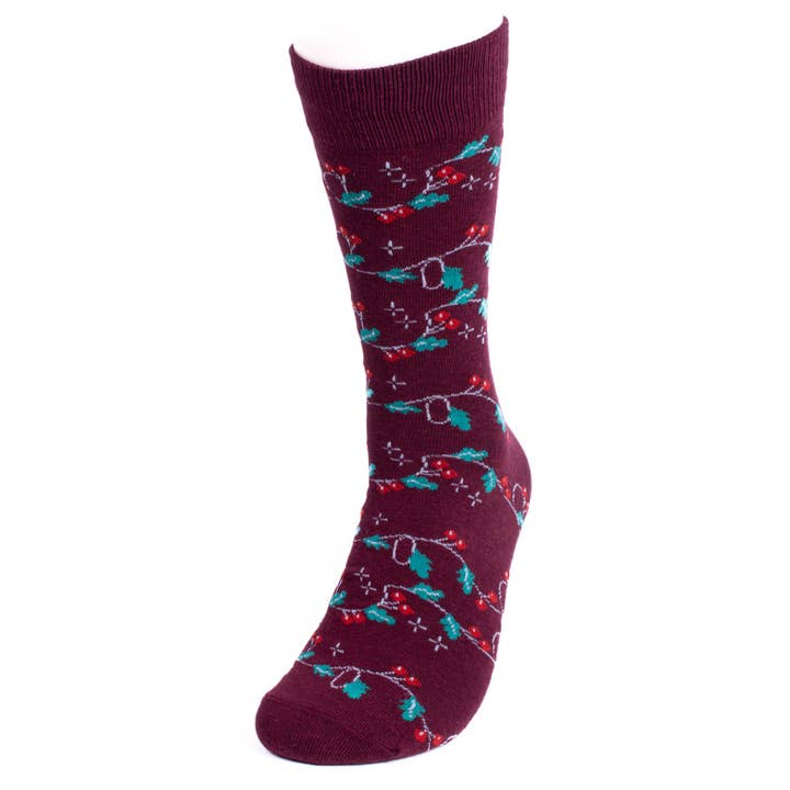 Selini New York - Wholesale Socks - Men's - Men's Mistletoe Holiday Socks1