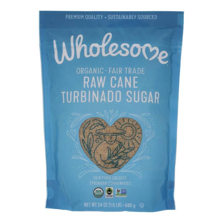 Everyday Supply Co - Wholesale Sugar/Sweetener - Organic Turbinado Raw Cane Sugar, 1.5 lb, Case of 12