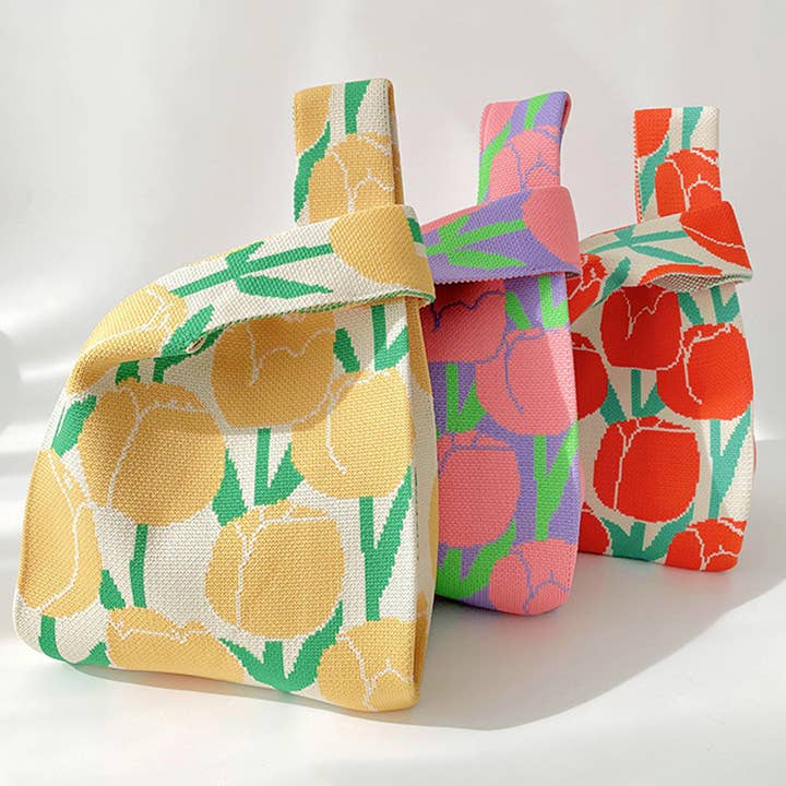 WOMEN FLORAL KNITTED SHOULDER HANDBAG_CWAB1493 for wholesale by ACCITY