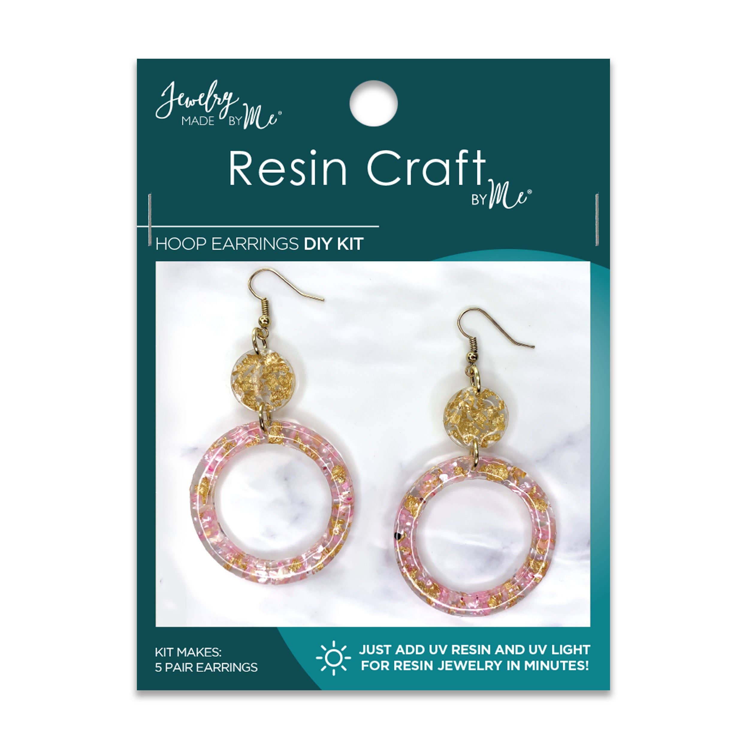 Jewelry Made by Me - Wholesale DIY Craft Kit - Hoop Earring UV Resin DIY Kit1