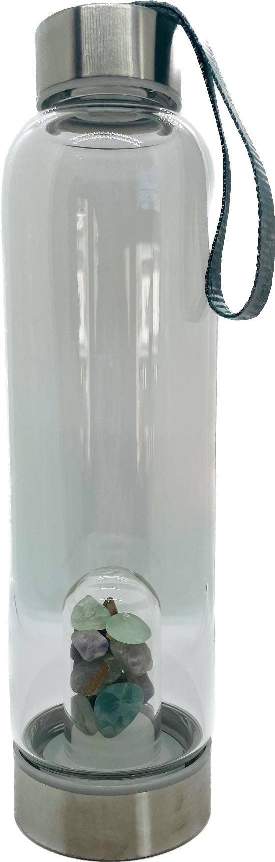 chakra-chic.com - Wholesale Water Bottle - Crystal Elixir Gemstone Water Bottle 16 oz with Carry Strap7