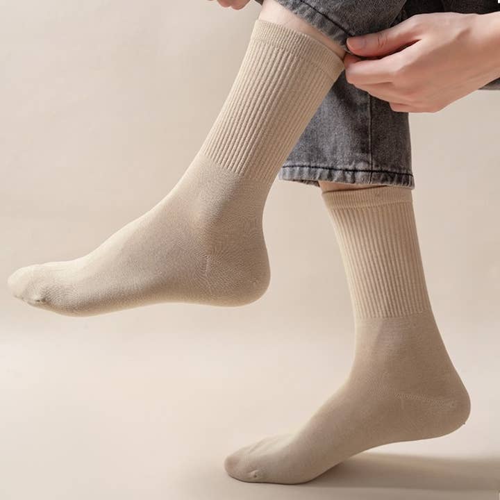 Happy Knits – wholesale Socks – Men's – Men’s Cotton Crew Socks - Soft & Breathable, Solid Colors14