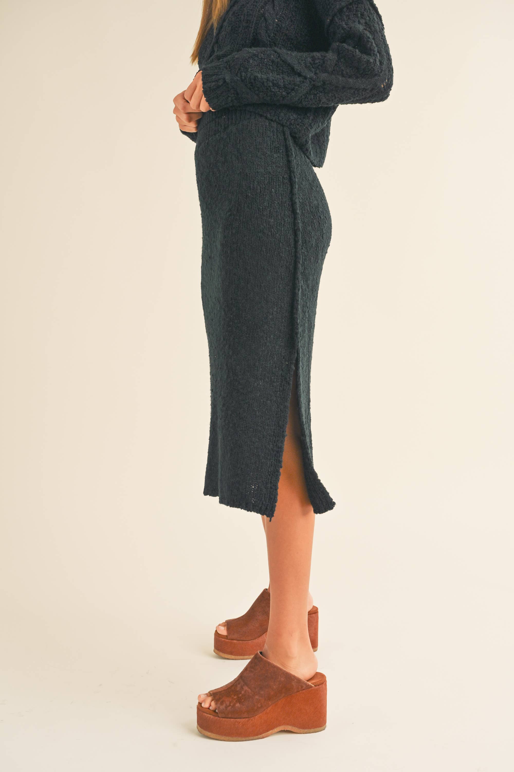 MIOU MUSE - Vente Jupe – femme - JUPE LONGUE EN TRICOT S2781ST1