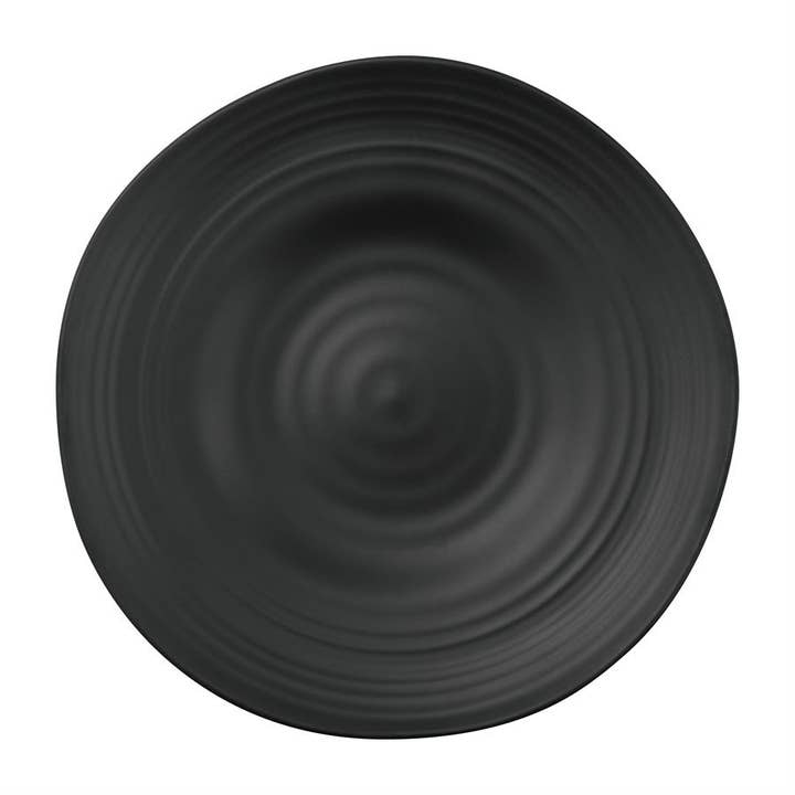 LeadingWare - Wholesale Dinner Plate - Gourmet Black Satin Melamine Round Plate