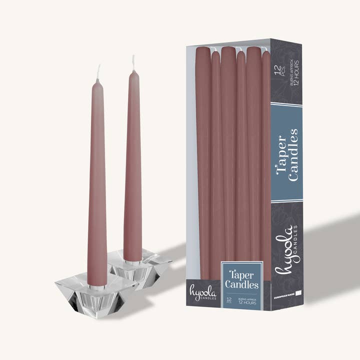 Hyoola Candles - Wholesale Tapered Candle/Candlestick - Lavender Taper Candles - 14 Inch - 12 Pack