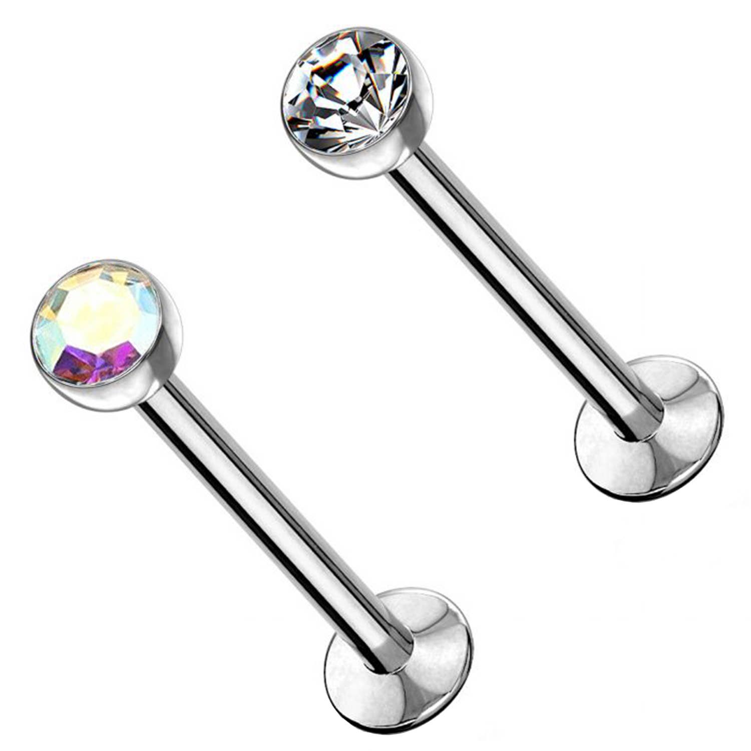 Awaken – Brinco único por atacado – Labret Estéril com Cristal - PCS-0080