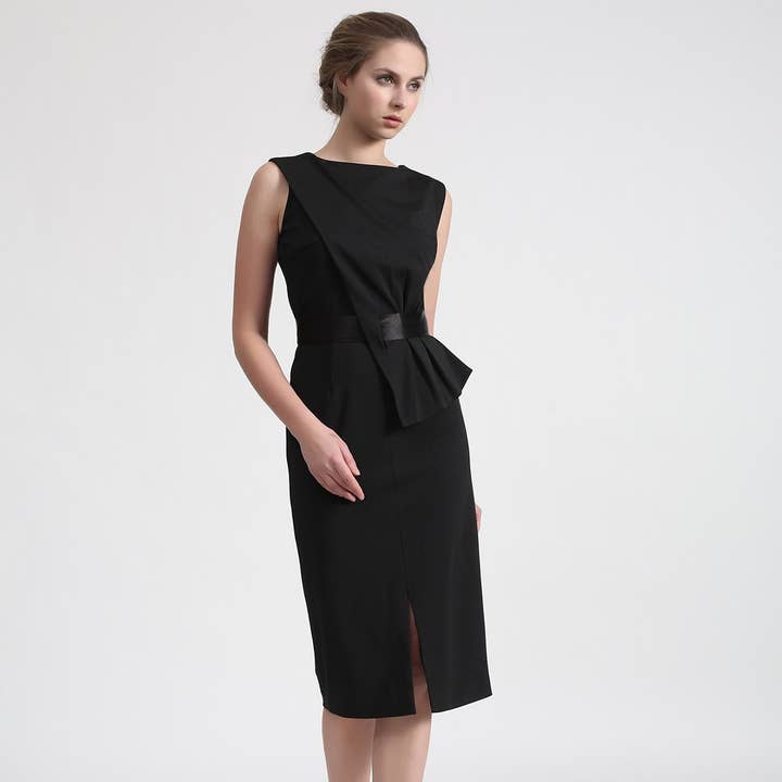 Smart and Joy - Wholesale Dress - Women's - Asymmetric peplum dress2
