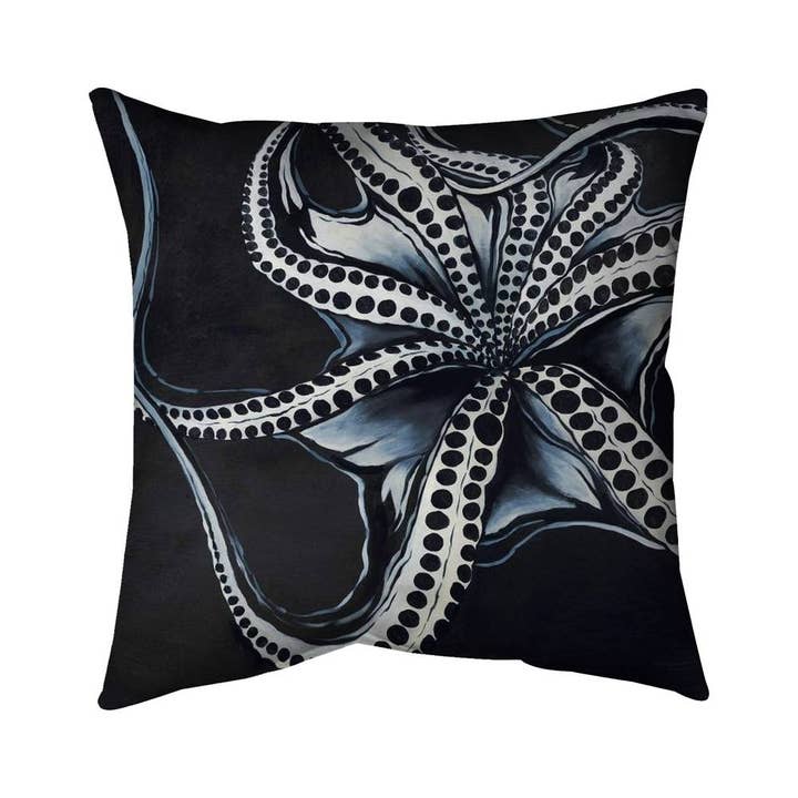 Svart Bläckfisk tentakel | Invändig kudde 26 ”x 26" för wholesale på Faire