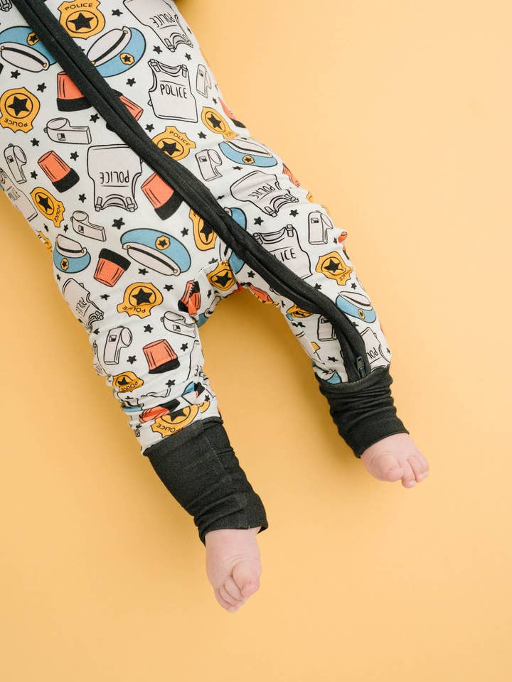 Little One Shop - Wholesale Sleepsuit - Baby - Police Bamboo Sleeper