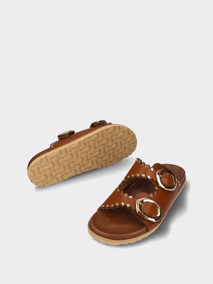 Chinelos Beige Platta Cintia 14 för wholesale av MLV Portuguese Shoes