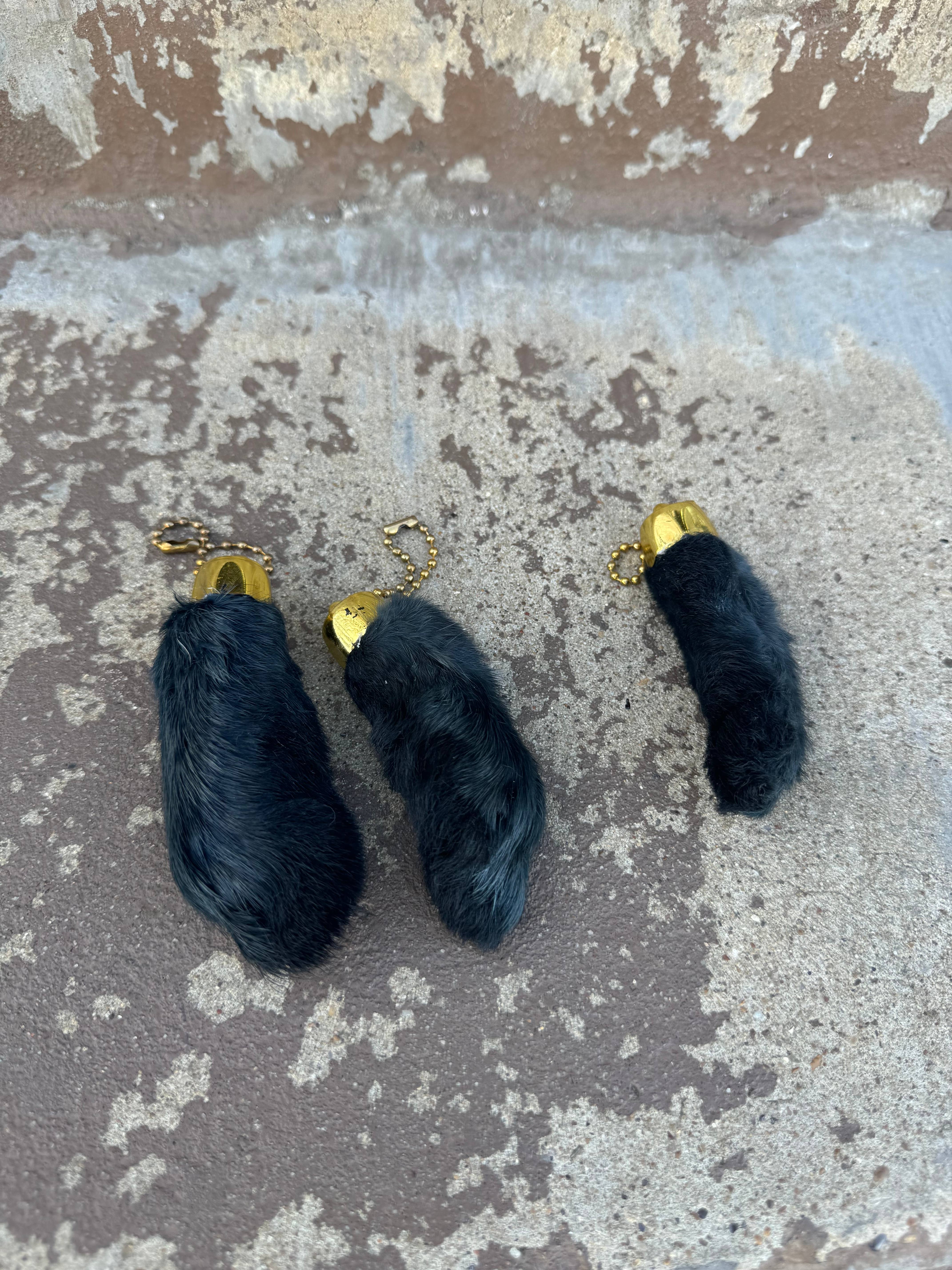 Western Linens - Wholesale Keychain - Unisex - Lucky Rabbit foot - Genuine 3