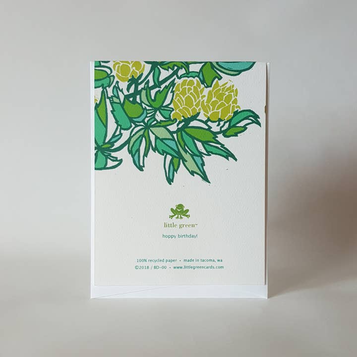 Little Green - Wholesale Birthday Card - Hoppy Birthday Beer Hops Greeting Card1