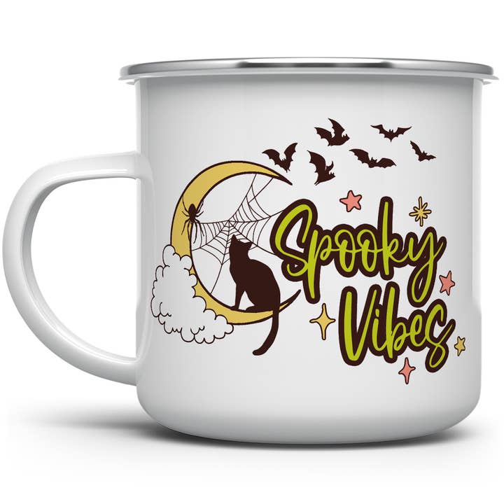 Spooky Vibes Camp Mug, Halloween Fall Autumn Gifts for wholesale by Loftipop