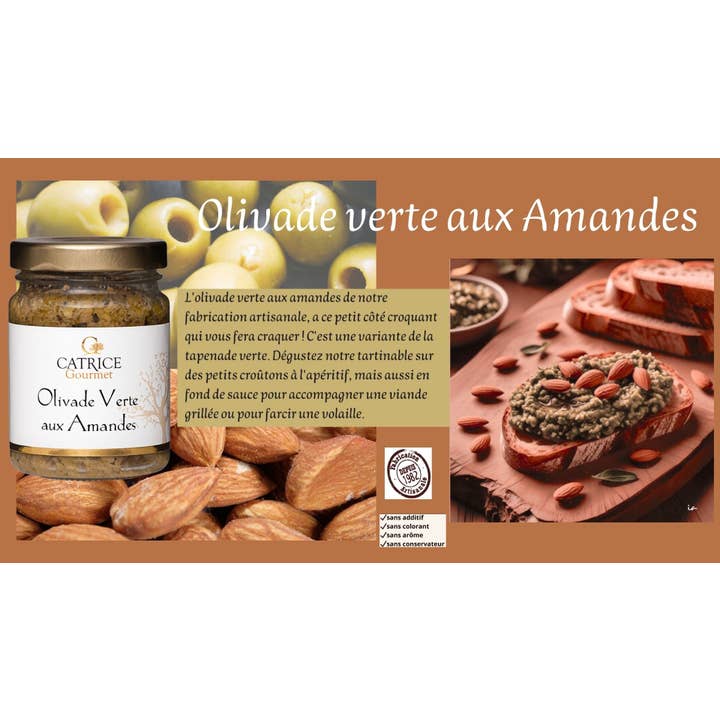 Olivpålägg Grön olivade med mandel 80g för wholesale av CATRICE GOURMET
