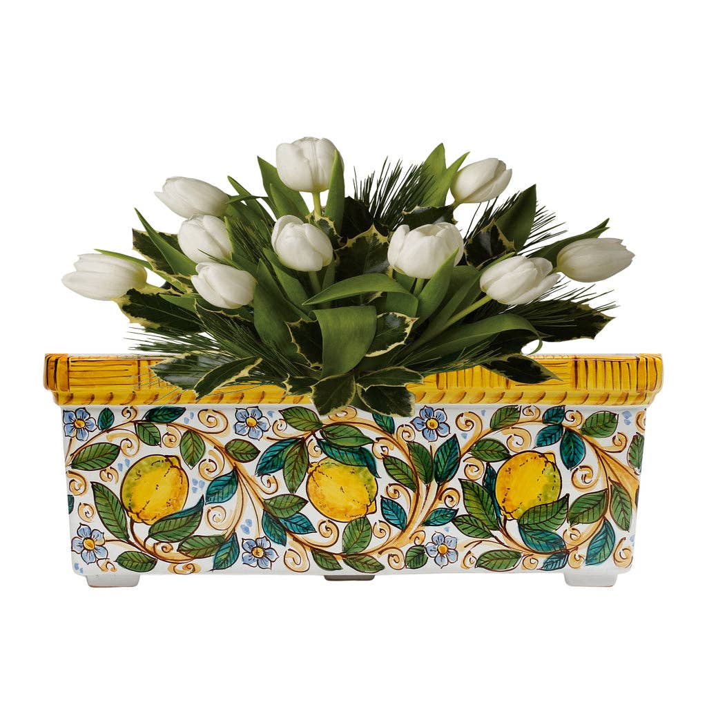 Artistica - Deruta of Italy - Vente Pot - SICILIA : Jardinière de Caltagirone Lemon Design6