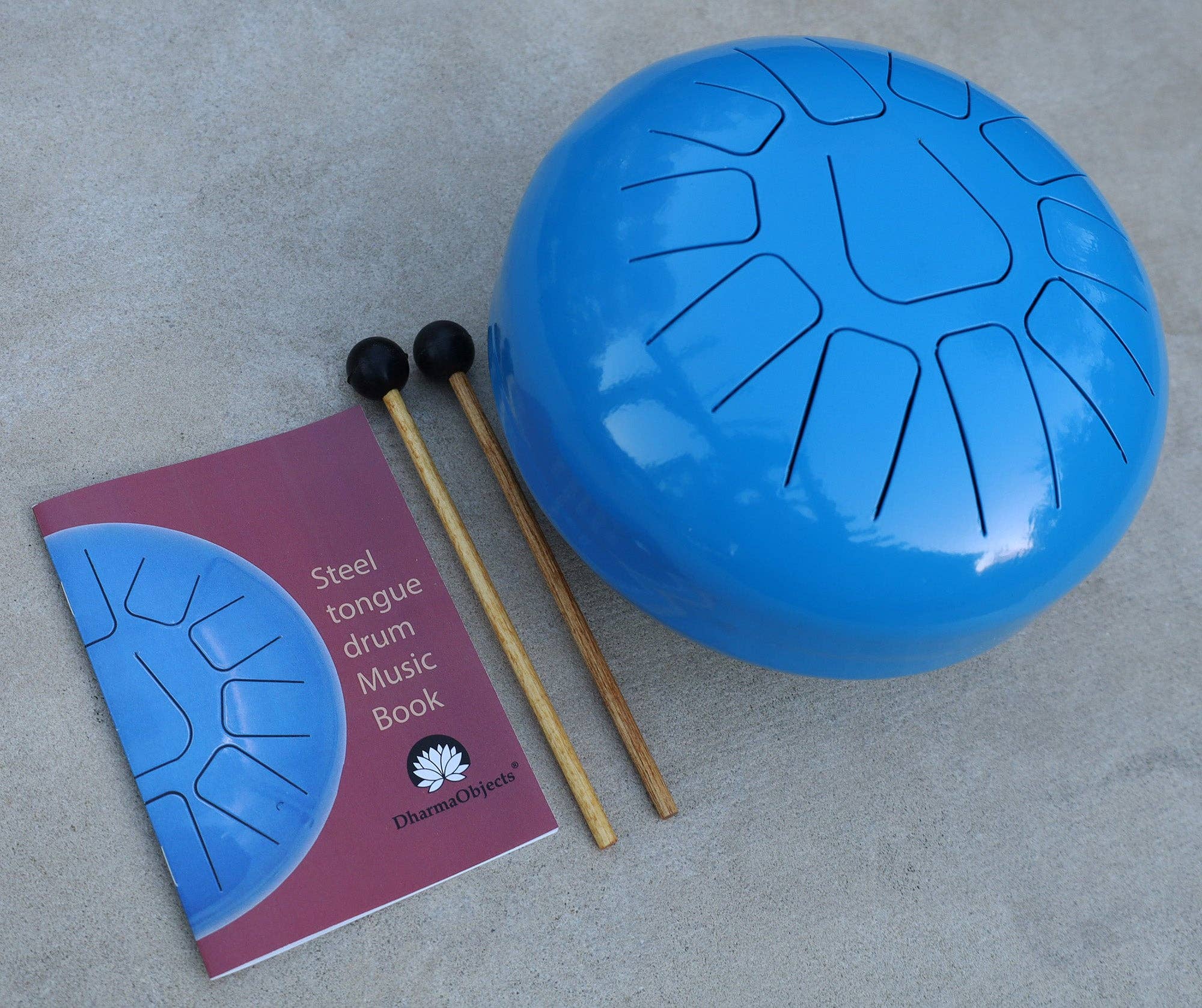 Lungta Imports - Wholesale Muziekaccessoire - Stalen tongtrommel 11 noten 10 inch tankdrum, handpandrum, chakra-drum, percussie met gewatteerde reistas en hamers4