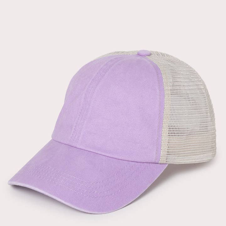 David And Young - Wholesale Baseball Cap - Women's - ACAPM306 - Pigment Washed Mesh Back Baseball Cap