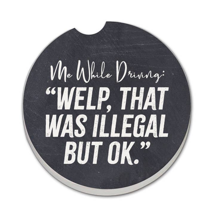 Posavasos de piedra «Illegal» para coche, a granel, sin embalaje para venta al por mayor de CounterArt/Highland Home/Thirstystone/CoasterStone