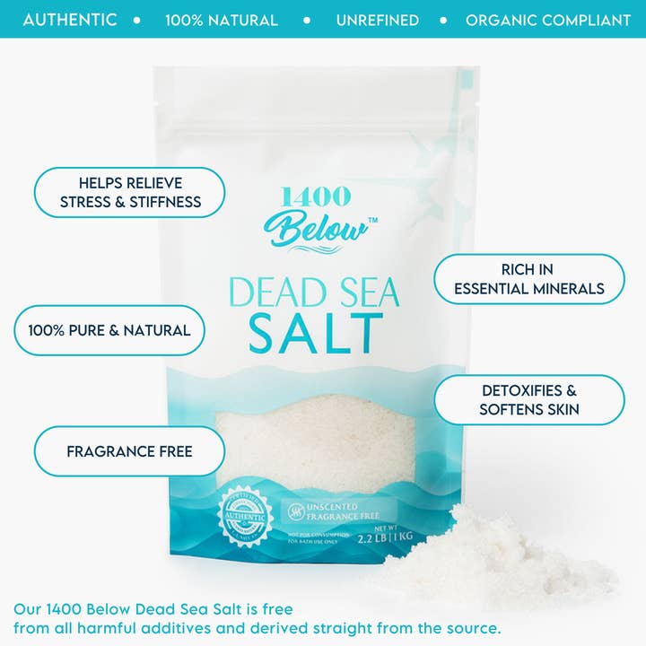 Los Angeles Salt Company - Wholesale Bath Salts - 2.2 lb 1400 BELOW® Dead Sea Salt