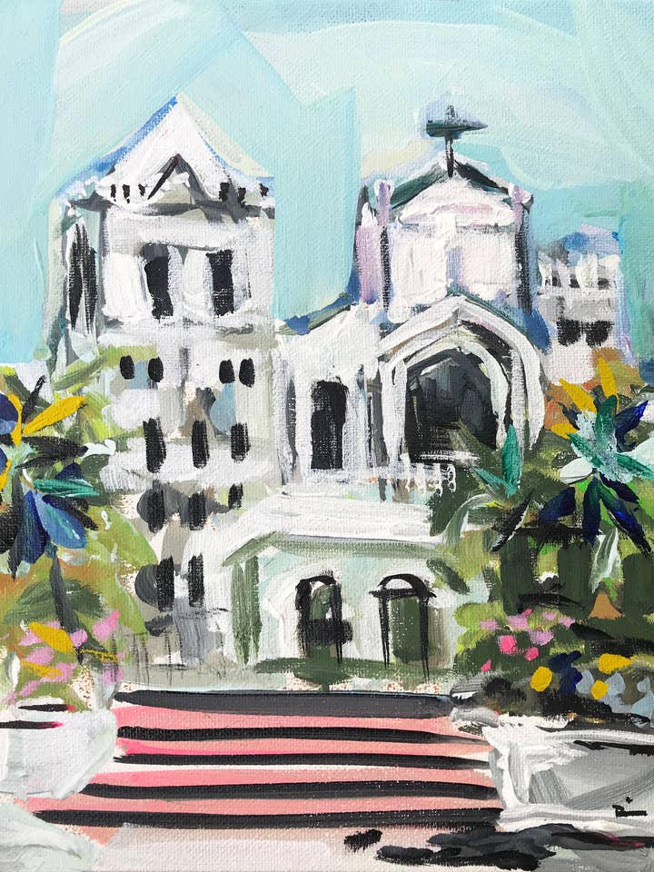 Impressão de Igreja em Papel, “Key West Church” por atacado de Maren Devine Art