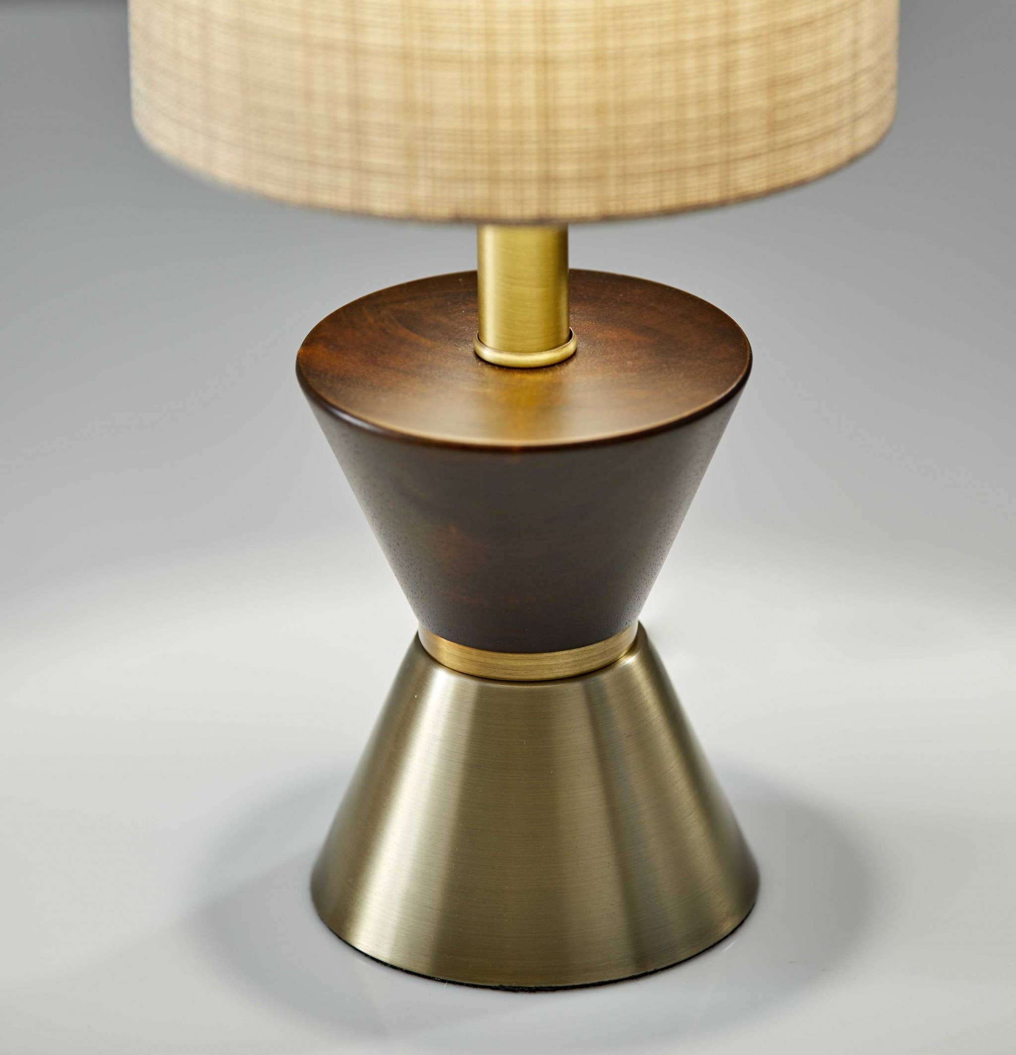 HomeRoots - Wholesale Accent/Desk Lamp - Brass Wood Metal Diabolo Table Lamp2