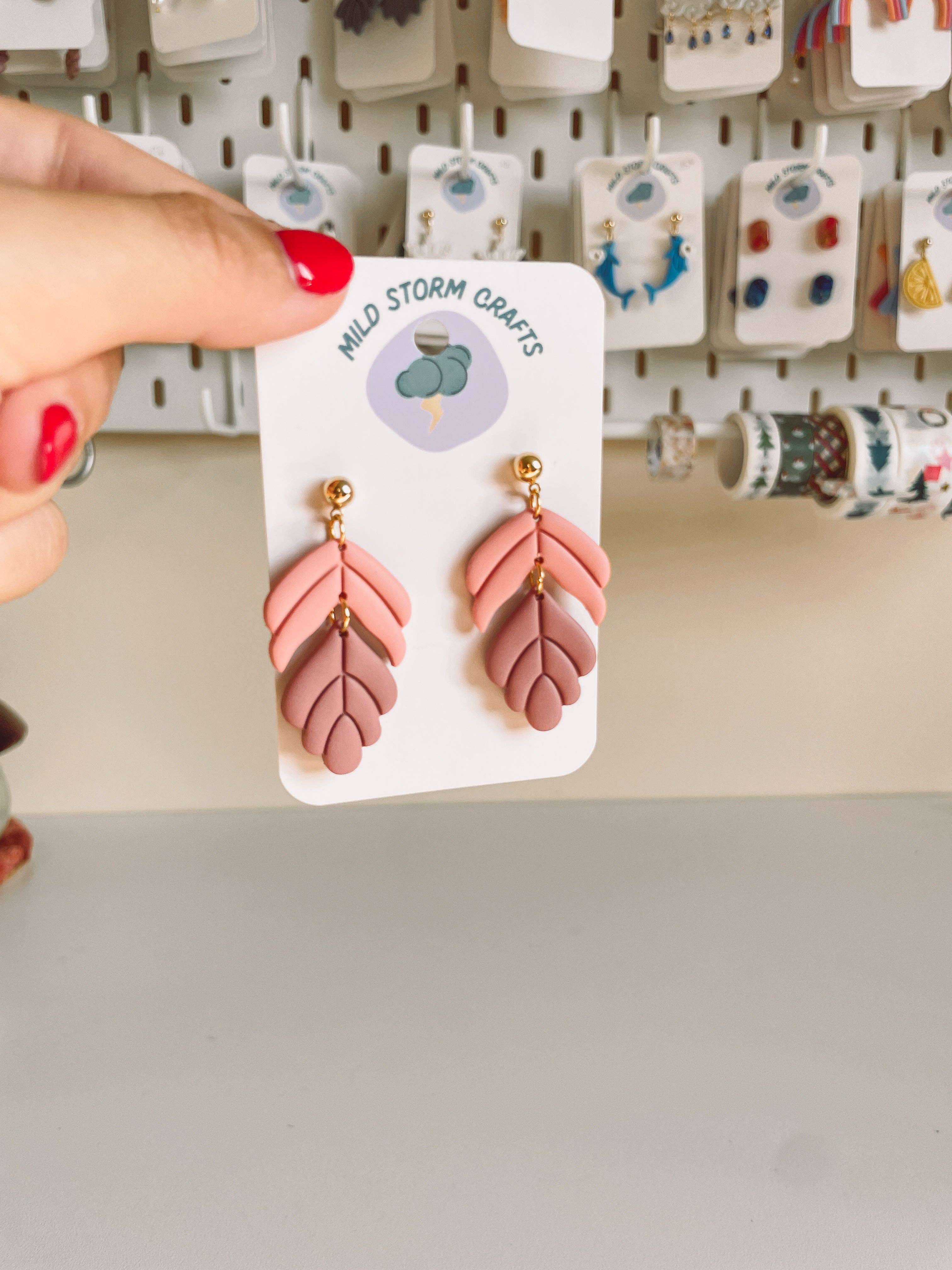 Mildstormcrafts – Großhandel Ohrhänger – Polymerclay Earrings | Leichte Ohrringe | Tria Drop2