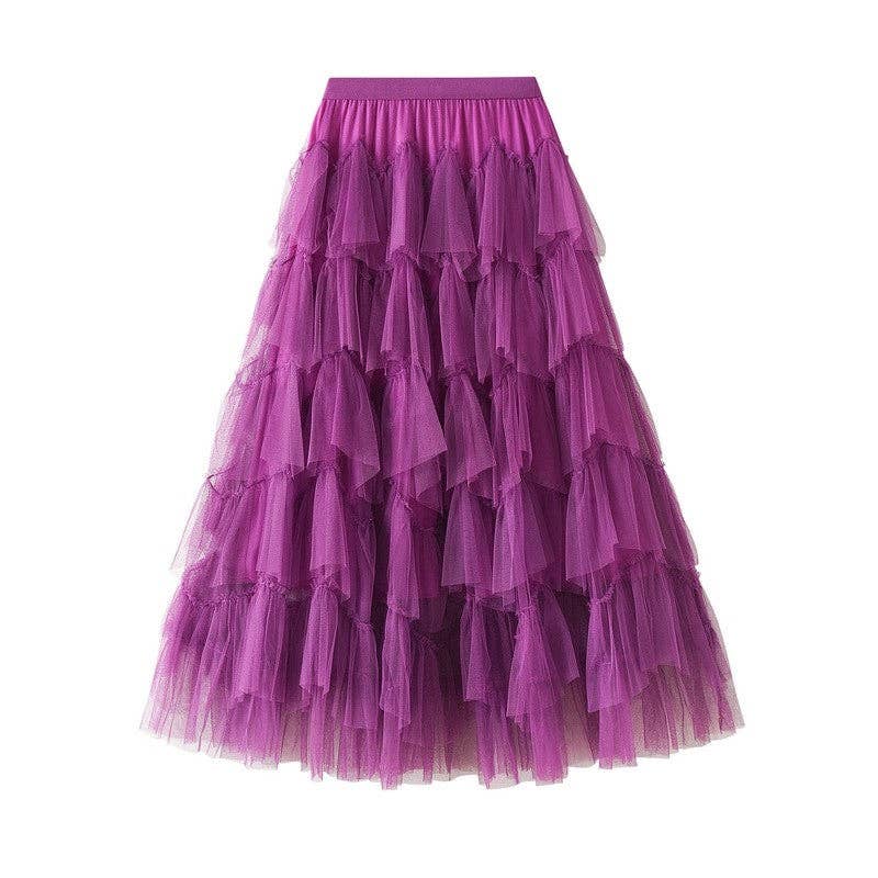 OceanusSwim - Wholesale Skirt - Women's - Sheer Mesh Layered Tulle Skirt2
