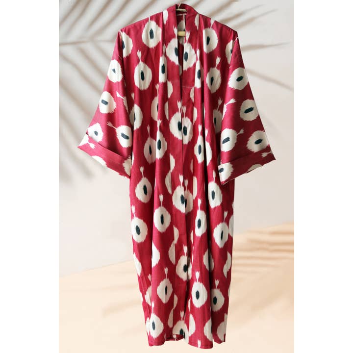 Silke Ikat Kimono Stil Kaftan 005 for engroshandel hos MIASETA