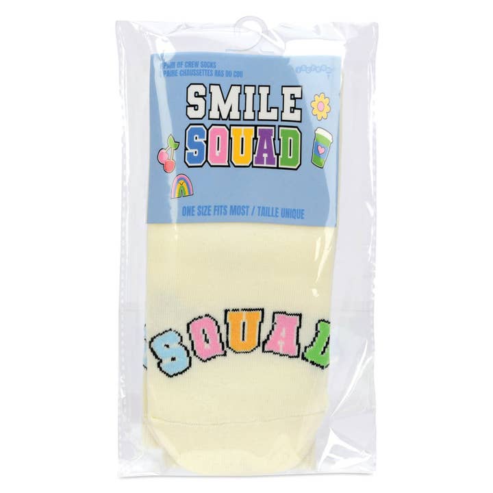 Smile Squad Socks- for wholesale by Iscream