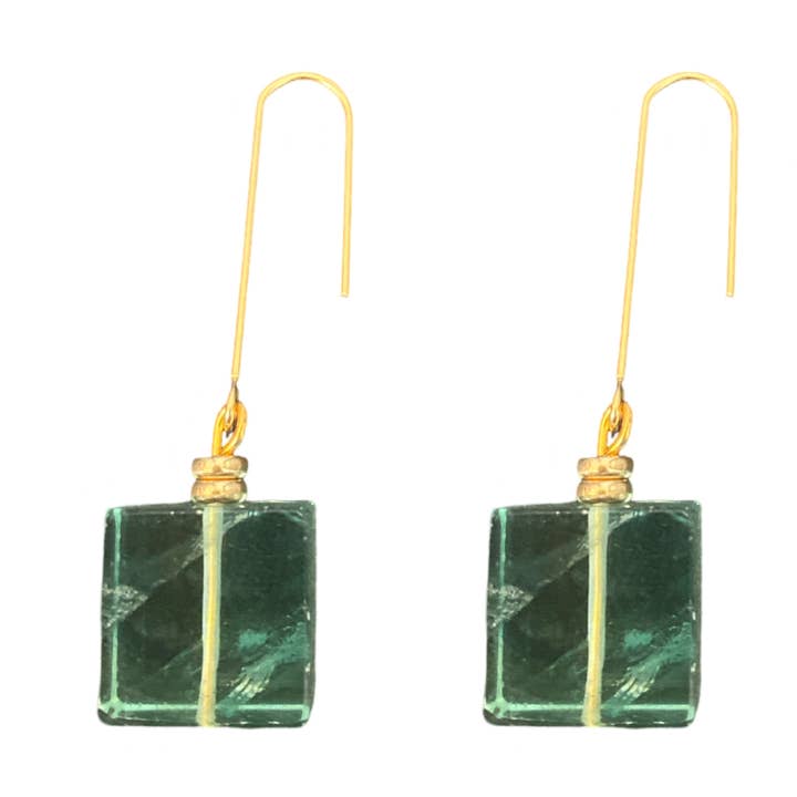 Amethyst Square Drop hook earrings for wholesale by Honey Rose & K Jewelry