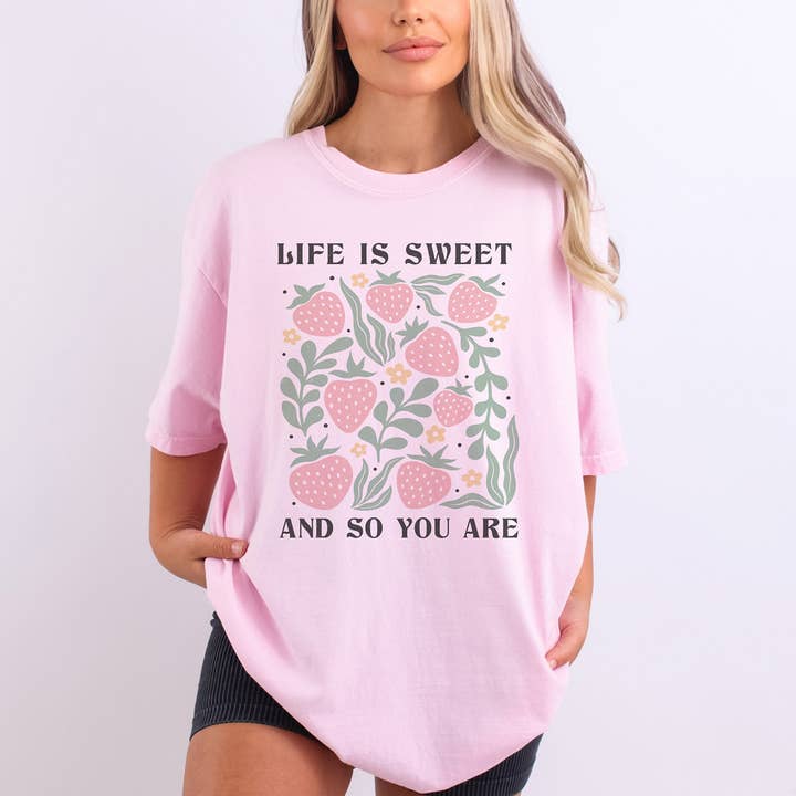 Livet er sødt, og det er du også Comfort Colors T-shirt for engroshandel hos Lucky Luna Apparel