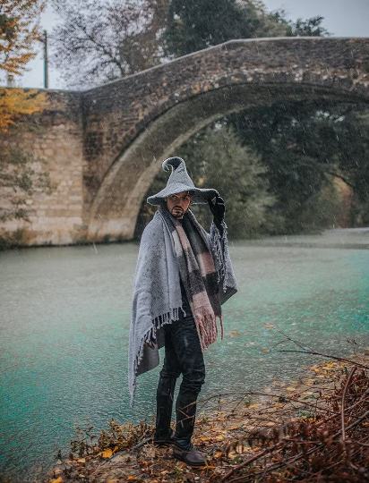 Costurero Real - Wholesale Costume - Unisex - Halloween Witch hat wizard magic wizard Black Felt pointed7