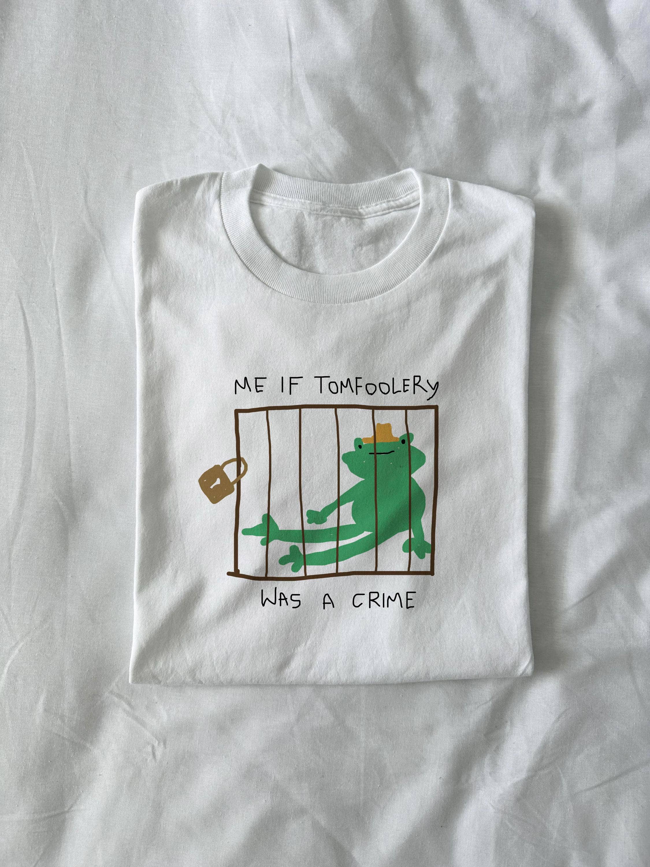 CVH DREAMY LTD – wholesale T-shirt (graphic) – unisex – Me If Tomfoolery Was a Crime Shirt, Silly Frog Sweatshirt0