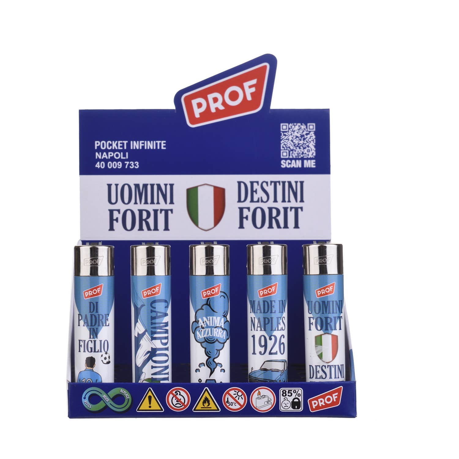 PROF - Wholesale Lighter - Napoli Round Lighters x251