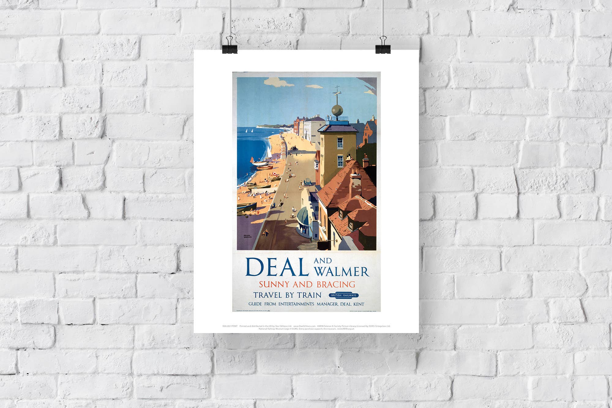 Star Editions - Vente Affiche d'art - Deal And Walmer Sunny And Baring - Impression artistique de qualité supérieure, 11 x 14 po2
