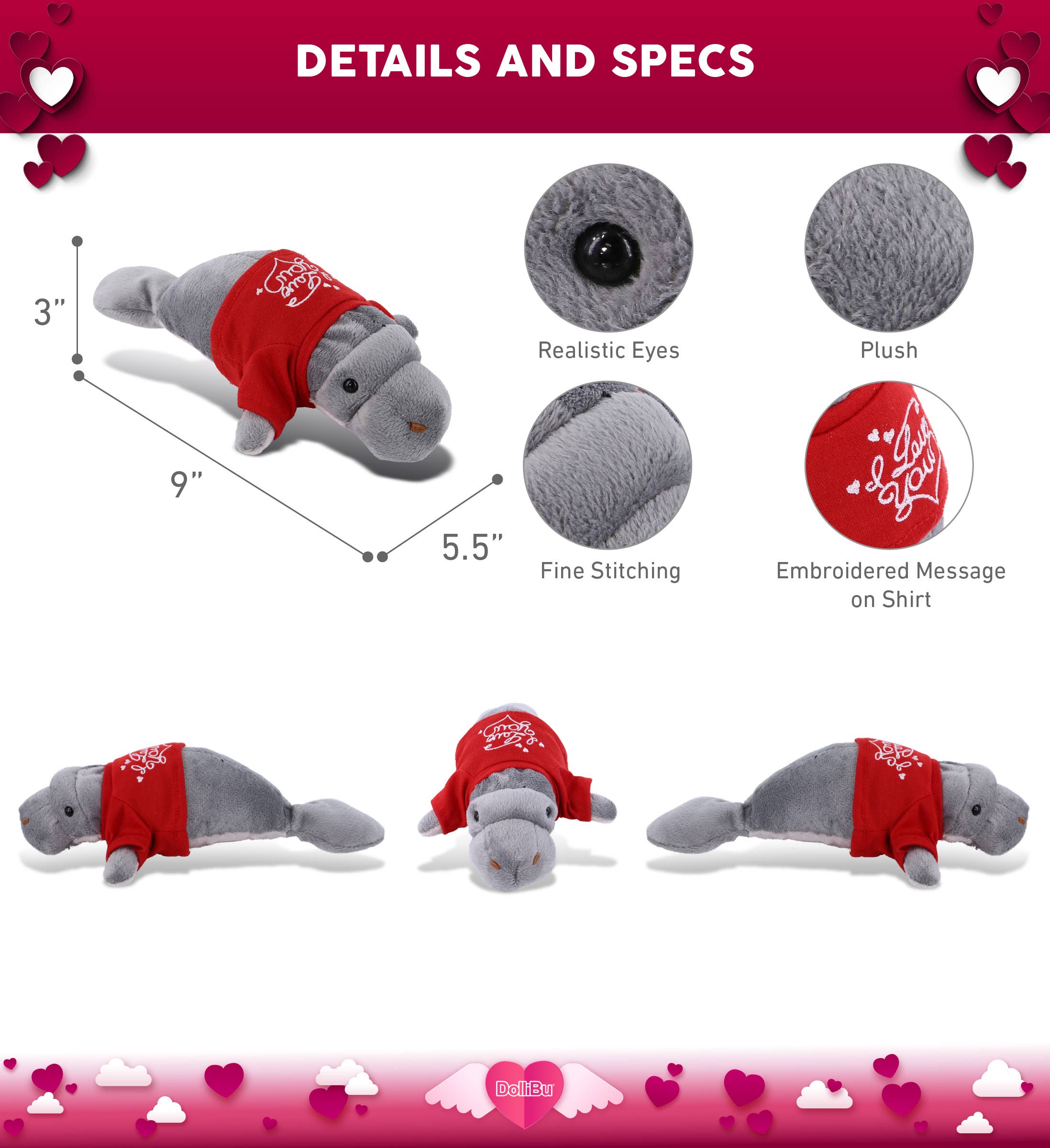 Cota Global - Vendita all'ingrosso Peluche - Bambini e neonati - Peluche Ti Amo Manato Grigio - Collezione Selvaggia 92